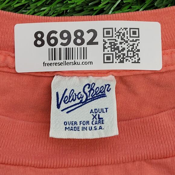 Vintage 80s Disney Mickey-Mouse Shirt XL 26x29 Salmon-Pink - Picture 8 of 15